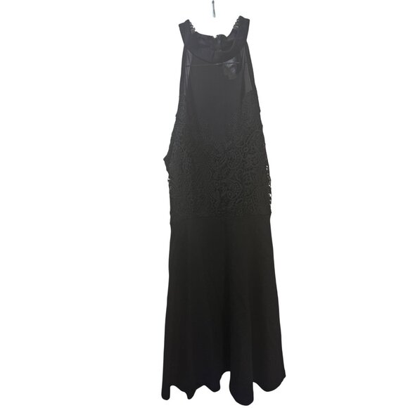 Blue Rain Womens Sleeveless Lace Mesh Black Dress‎ Size S - Picture 6 of 10